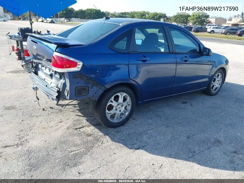 1FAHP36N89W217590 2009 Ford Focus Ses