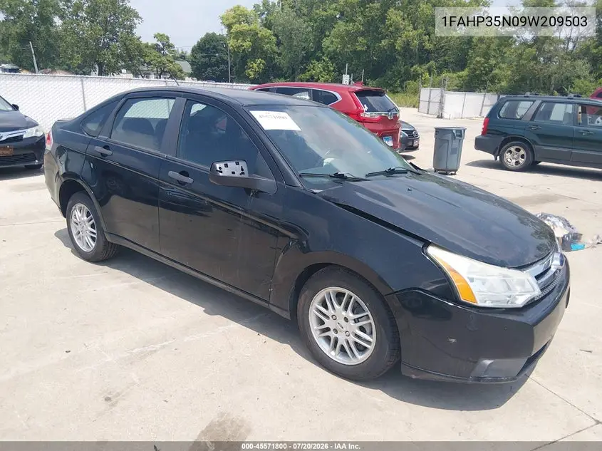 2009 Ford Focus Se VIN: 1FAHP35N09W209503 Lot: 45571800