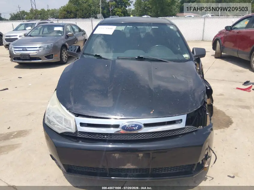 2009 Ford Focus Se VIN: 1FAHP35N09W209503 Lot: 45571800
