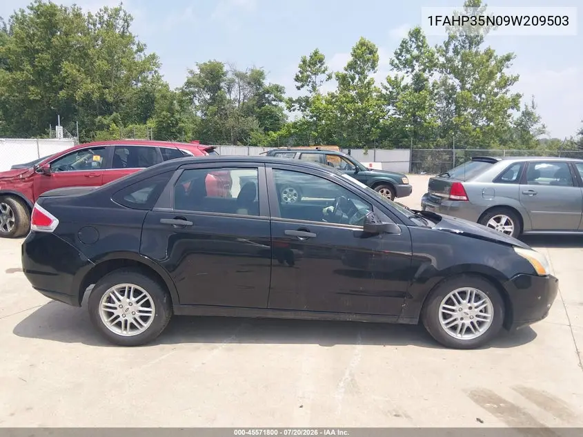 2009 Ford Focus Se VIN: 1FAHP35N09W209503 Lot: 45571800