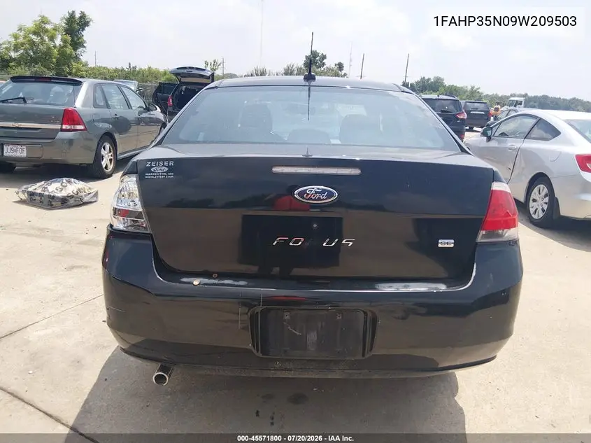 2009 Ford Focus Se VIN: 1FAHP35N09W209503 Lot: 45571800
