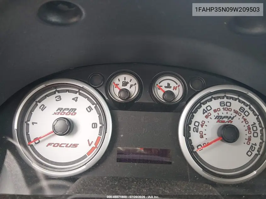 2009 Ford Focus Se VIN: 1FAHP35N09W209503 Lot: 45571800