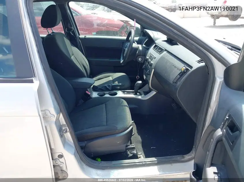 2010 Ford Focus Se VIN: 1FAHP3FN2AW190021 Lot: 45524443