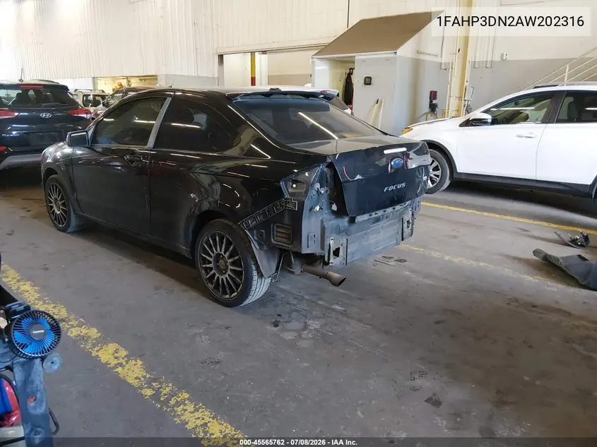 2010 Ford Focus Ses VIN: 1FAHP3DN2AW202316 Lot: 45565762