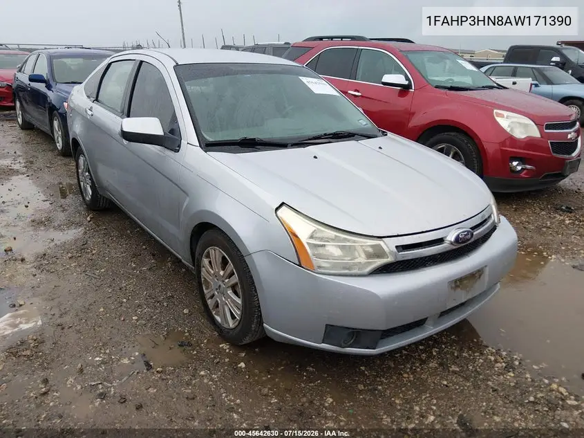 2010 Ford Focus Sel VIN: 1FAHP3HN8AW171390 Lot: 45642630