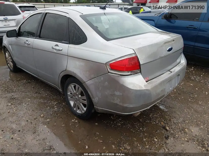 2010 Ford Focus Sel VIN: 1FAHP3HN8AW171390 Lot: 45642630
