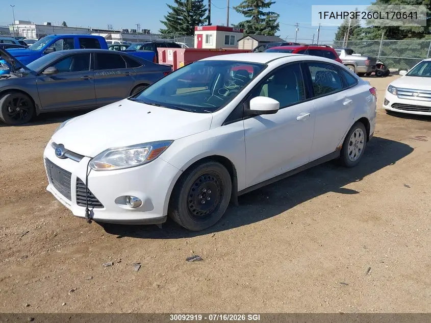 2012 Ford Focus Se VIN: 1FAHP3F26CL170641 Lot: 30092919
