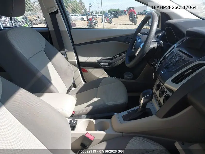 2012 Ford Focus Se VIN: 1FAHP3F26CL170641 Lot: 30092919