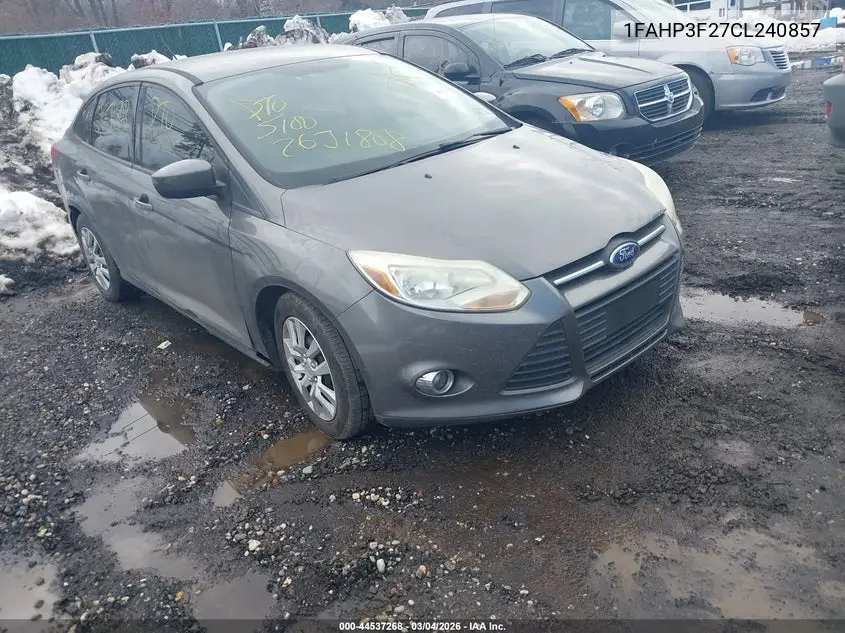 1FAHP3F27CL240857 2012 Ford Focus Se