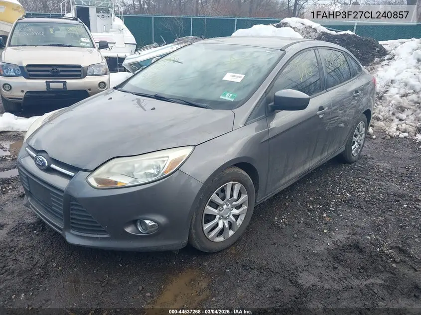 1FAHP3F27CL240857 2012 Ford Focus Se