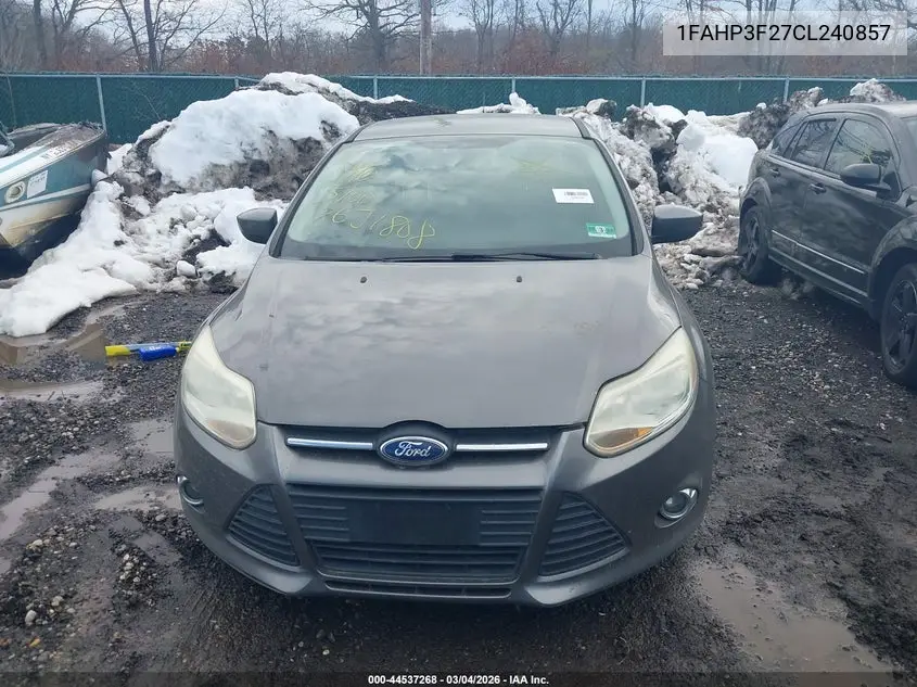 1FAHP3F27CL240857 2012 Ford Focus Se