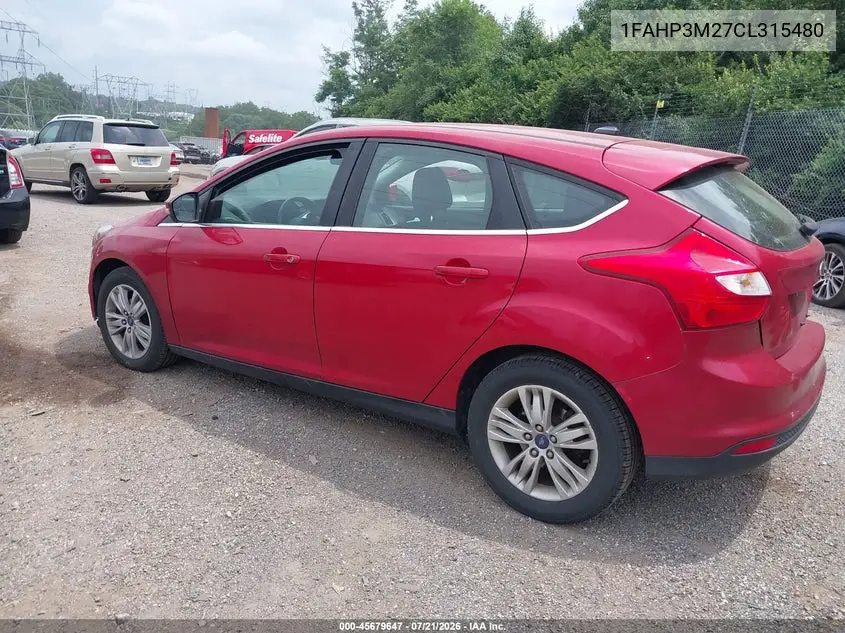 2012 Ford Focus Sel VIN: 1FAHP3M27CL315480 Lot: 45679647