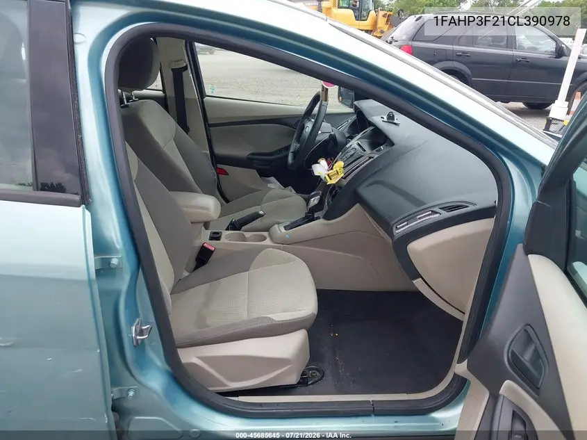 2012 Ford Focus Se VIN: 1FAHP3F21CL390978 Lot: 45685645