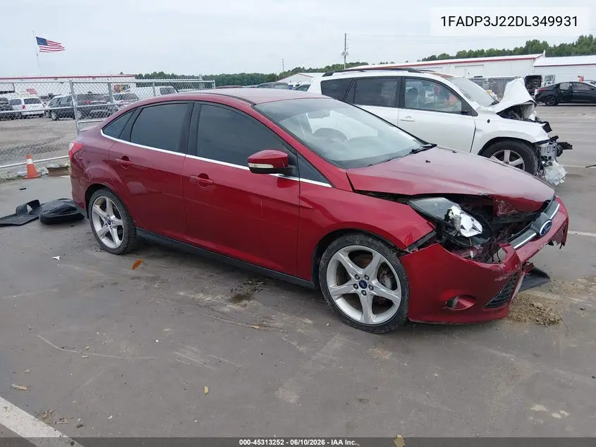 2013 Ford Focus Titanium VIN: 1FADP3J22DL349931 Lot: 45313252