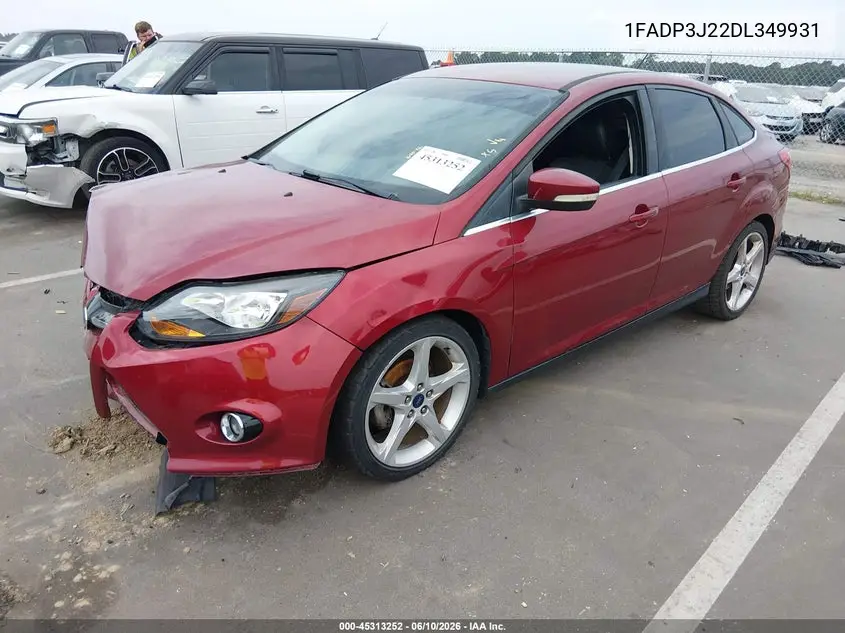 2013 Ford Focus Titanium VIN: 1FADP3J22DL349931 Lot: 45313252