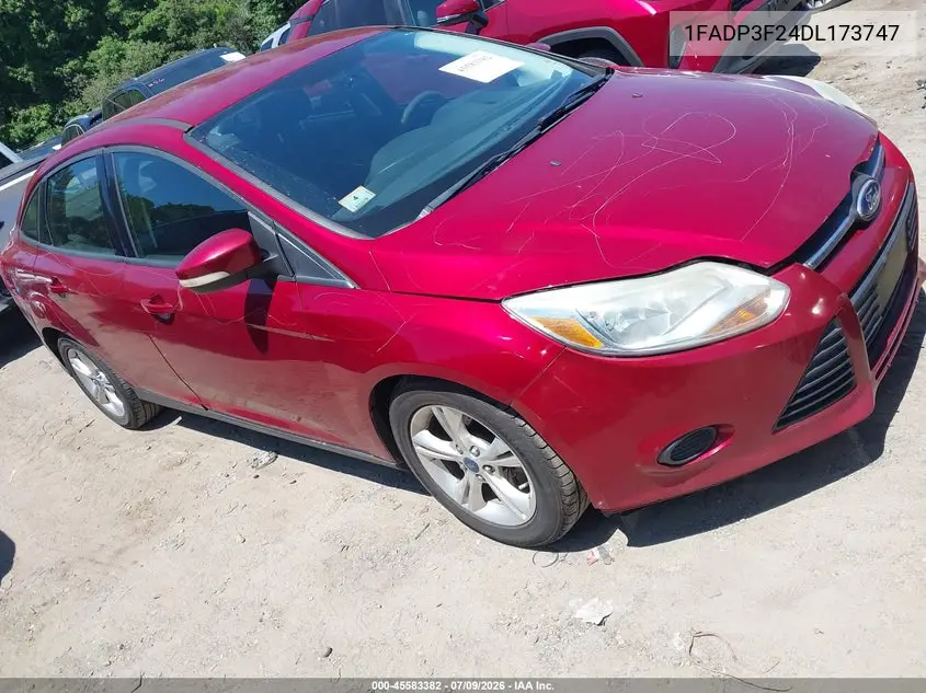 2013 Ford Focus Se VIN: 1FADP3F24DL173747 Lot: 45583382