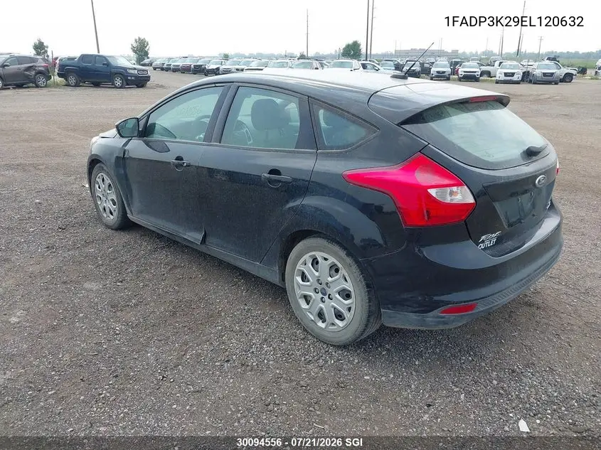 2014 Ford Focus Se VIN: 1FADP3K29EL120632 Lot: 30094556