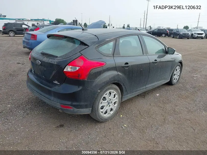 2014 Ford Focus Se VIN: 1FADP3K29EL120632 Lot: 30094556