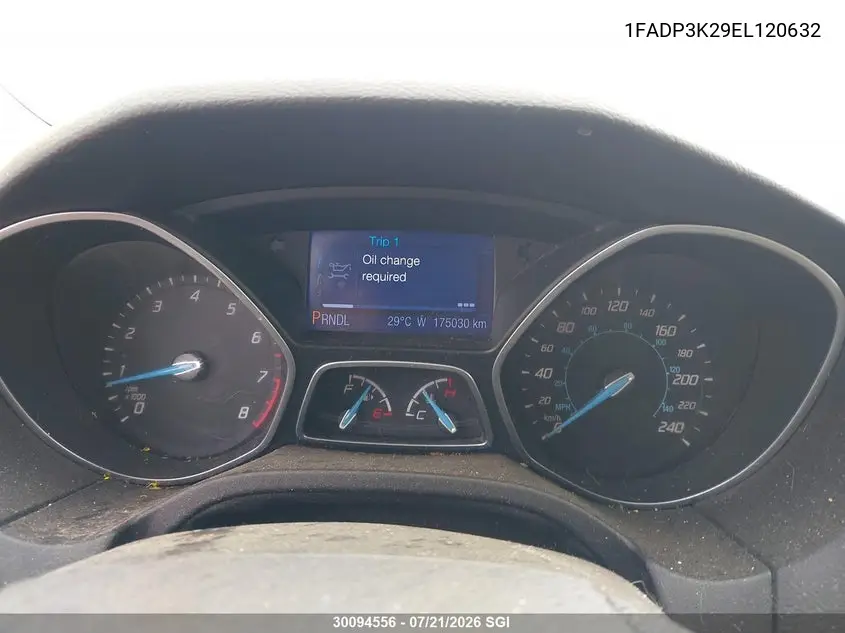 2014 Ford Focus Se VIN: 1FADP3K29EL120632 Lot: 30094556