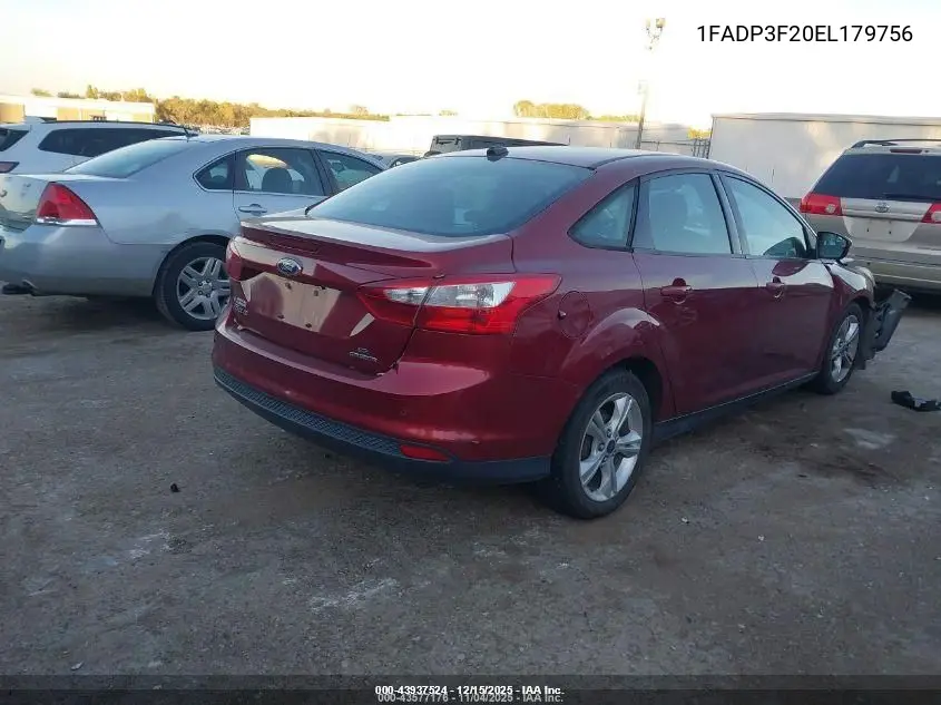 1FADP3F20EL179756 2014 Ford Focus Se