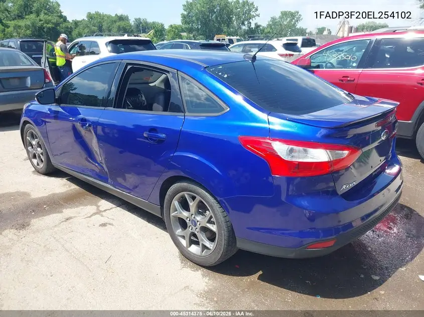 2014 Ford Focus Se VIN: 1FADP3F20EL254102 Lot: 45314375