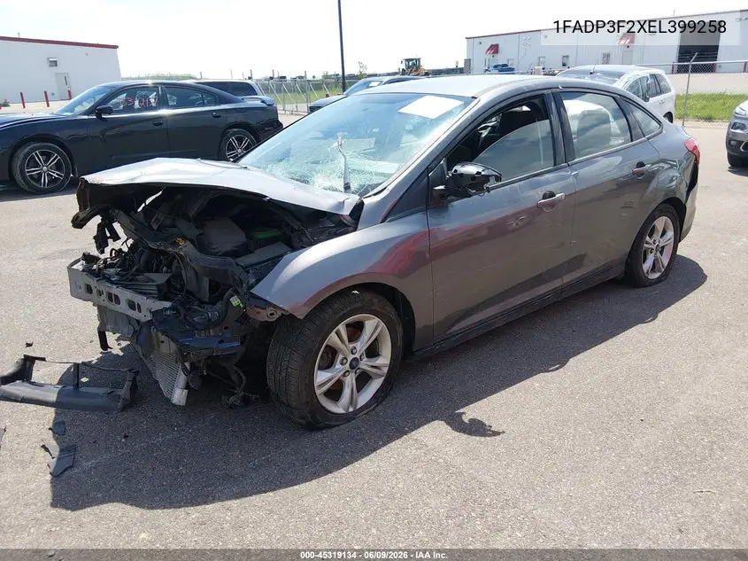 2014 Ford Focus Se VIN: 1FADP3F2XEL399258 Lot: 45319134