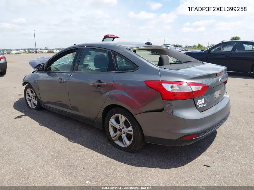 2014 Ford Focus Se VIN: 1FADP3F2XEL399258 Lot: 45319134