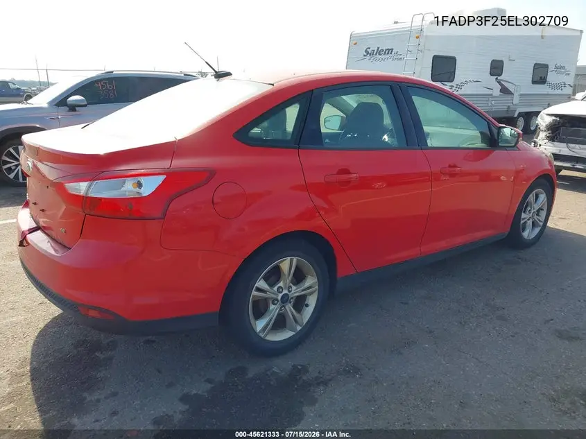 2014 Ford Focus Se VIN: 1FADP3F25EL302709 Lot: 45621333