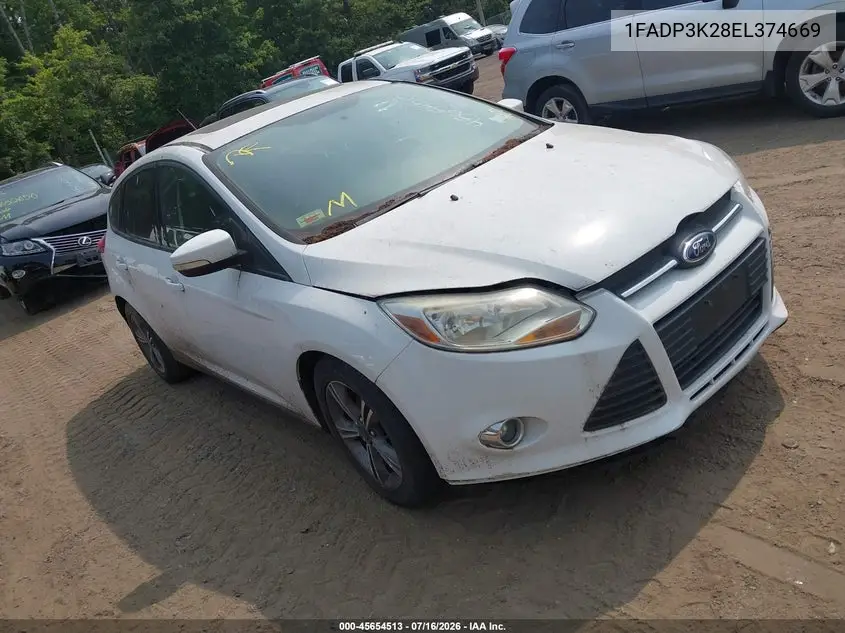 2014 Ford Focus Se VIN: 1FADP3K28EL374669 Lot: 45654513