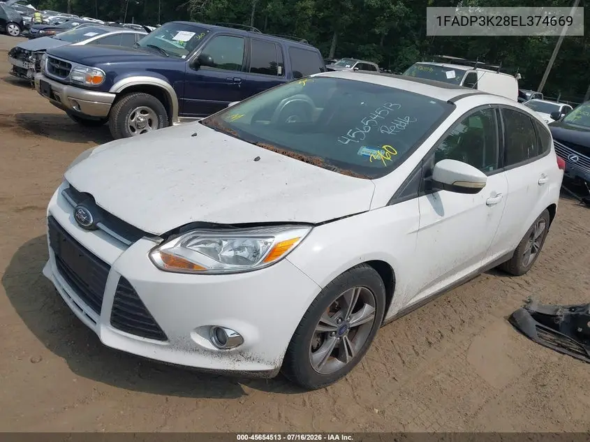 2014 Ford Focus Se VIN: 1FADP3K28EL374669 Lot: 45654513