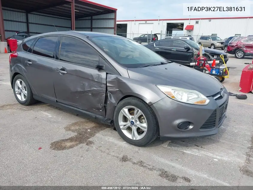 2014 Ford Focus Se VIN: 1FADP3K27EL381631 Lot: 45672812