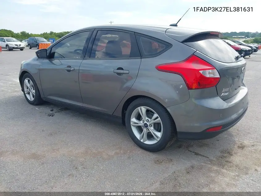 2014 Ford Focus Se VIN: 1FADP3K27EL381631 Lot: 45672812