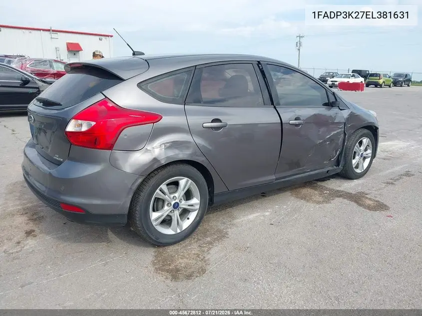 2014 Ford Focus Se VIN: 1FADP3K27EL381631 Lot: 45672812
