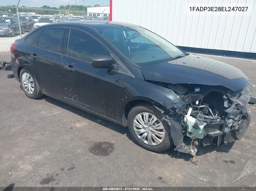 2014 Ford Focus S VIN: 1FADP3E28EL247027 Lot: 45683673