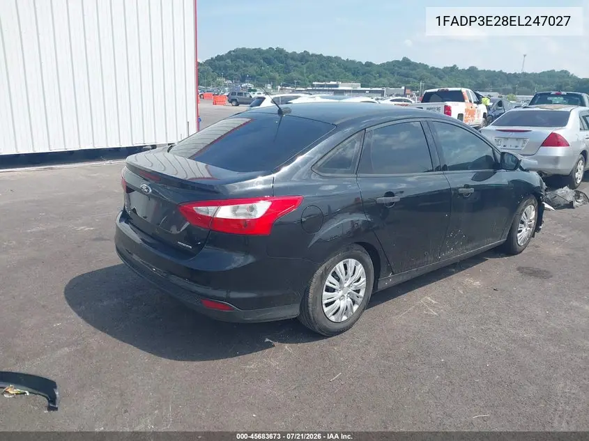 2014 Ford Focus S VIN: 1FADP3E28EL247027 Lot: 45683673