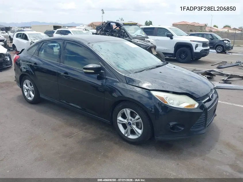 2014 Ford Focus Se VIN: 1FADP3F28EL206850 Lot: 45689258