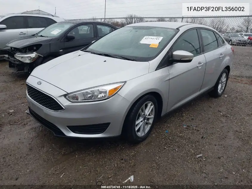 1FADP3F20FL356002 2015 Ford Focus Se