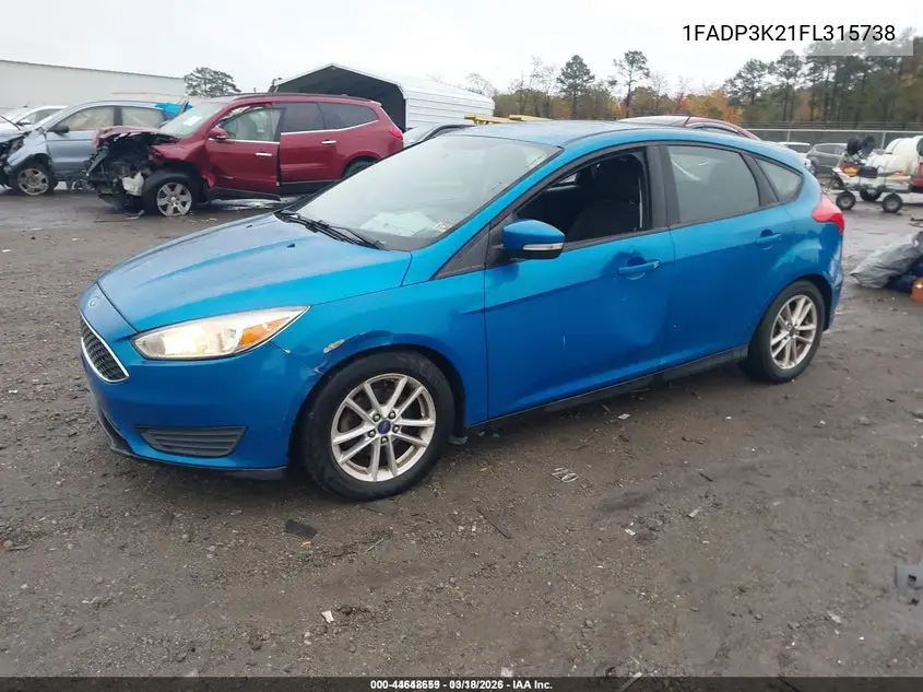 1FADP3K21FL315738 2015 Ford Focus Se