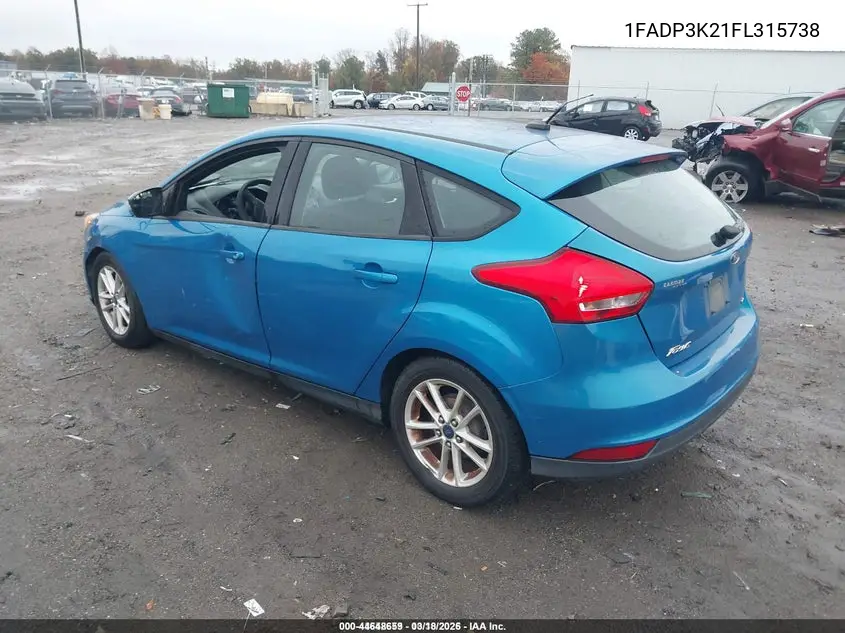 1FADP3K21FL315738 2015 Ford Focus Se