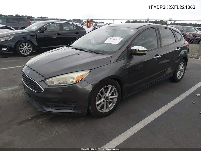 2015 Ford Focus Se VIN: 1FADP3K2XFL224063 Lot: 45618662
