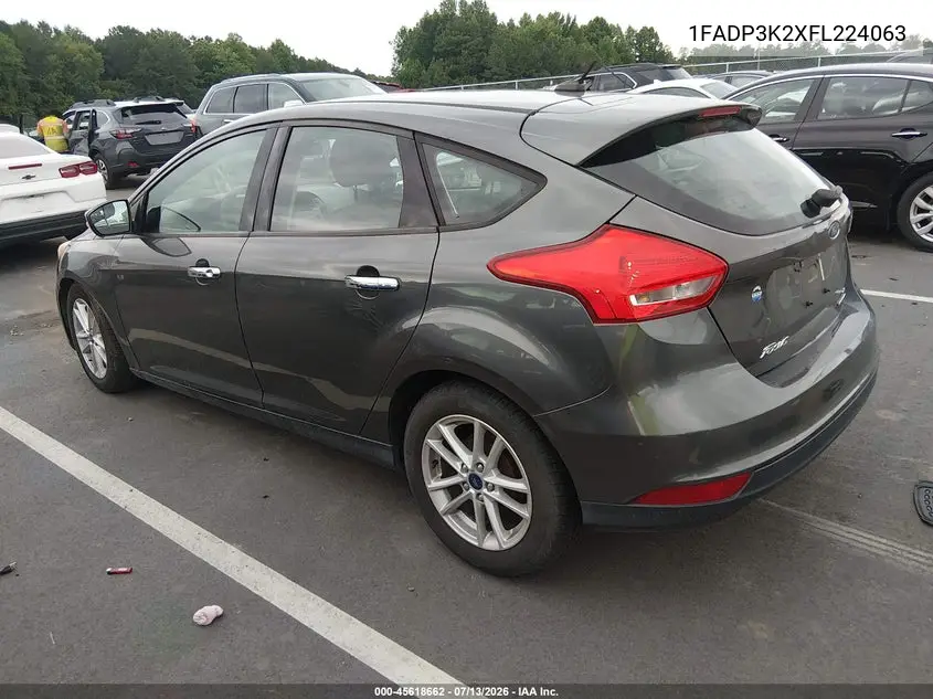 2015 Ford Focus Se VIN: 1FADP3K2XFL224063 Lot: 45618662
