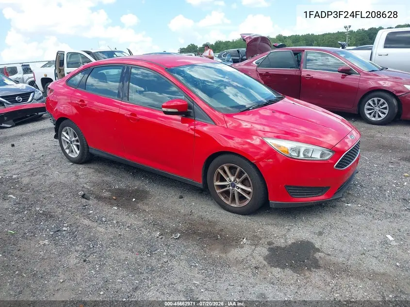 2015 Ford Focus Se VIN: 1FADP3F24FL208628 Lot: 45662971