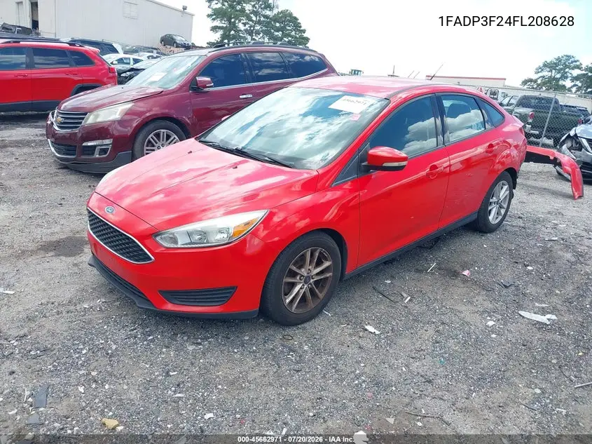 2015 Ford Focus Se VIN: 1FADP3F24FL208628 Lot: 45662971