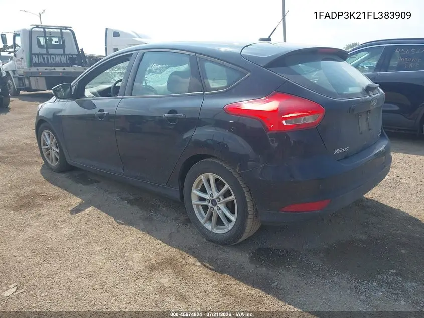 2015 Ford Focus Se VIN: 1FADP3K21FL383909 Lot: 45674824
