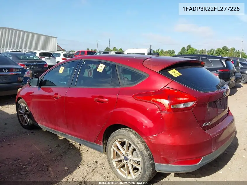 2015 Ford Focus Se VIN: 1FADP3K22FL277226 Lot: 45683357