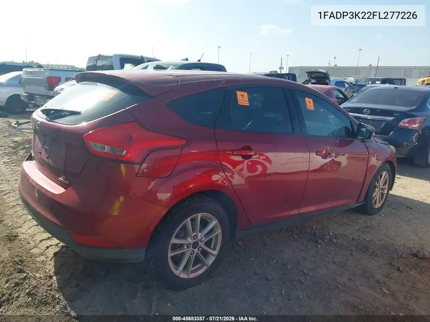 2015 Ford Focus Se VIN: 1FADP3K22FL277226 Lot: 45683357