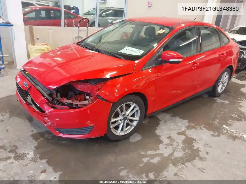 1FADP3F21GL348380 2016 Ford Focus Se