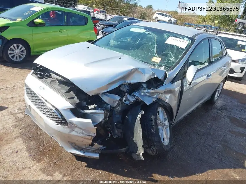 1FADP3F22GL365575 2016 Ford Focus Se