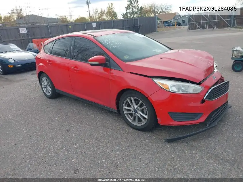 1FADP3K2XGL284085 2016 Ford Focus Se