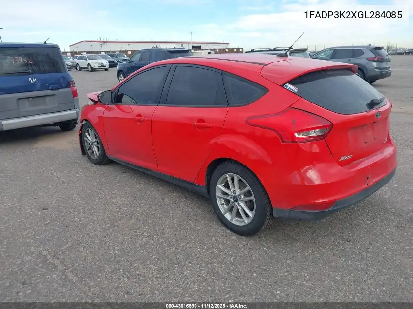 1FADP3K2XGL284085 2016 Ford Focus Se